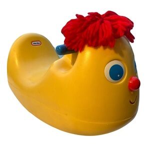 Vintage Little Tikes Rocking & Rolling Kids ride on toy chime works! EUC